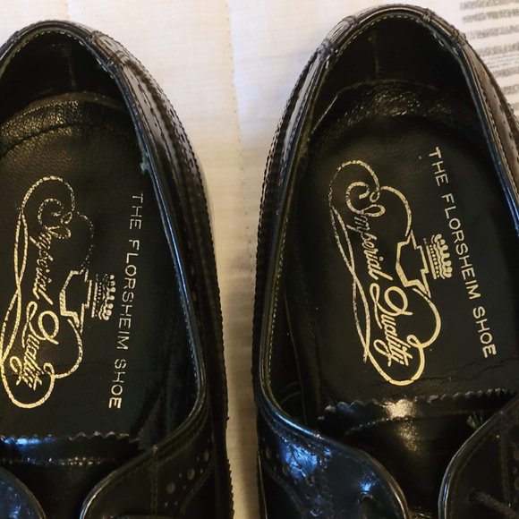 Florsheim Imperial Short Wing 92329 men's wingtip dress shoe. Size 10.5 - Picture 7 of 9